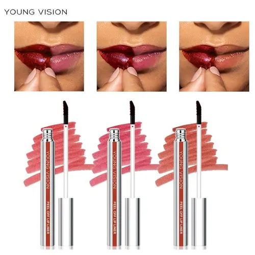 Long-Lasting Peel-Off Tattoo Lip Gloss Multi-Pack (3-Count Set) - Waterproof, Non-Sticky Kit with Lip Liner, Colored Pigment Beauty Products for Adults, Nourishing Color Correction Stain for All Skin Types, Ideal for Gifting