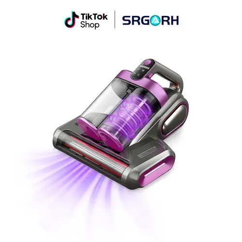 Cordless Handheld Vacuum Cleaner, 20kPa High-Suction Wet-Dry Vacuum with Dual-Cup Anti-Mite Design, 253.7nm UV Light, 80000rpm Ultrasonic Tech, 4-in-1 Multi-Functional for Home, Car, Pet Hair Cleaning (Mattress-Focused)