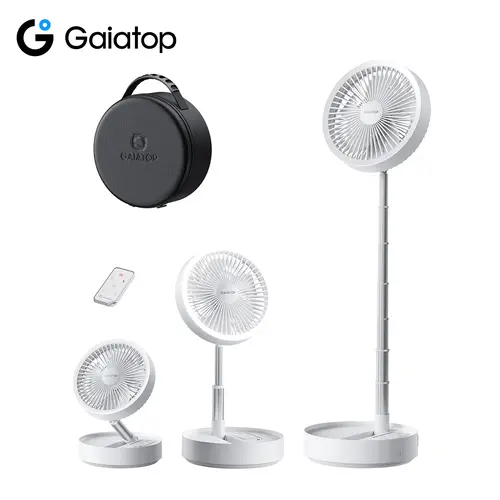 [16000mAh Max] GAIATOP Portable Pedestal Fan, 74H Runtime Foldable Standing Fan, Great Outdoor Camping Gift summerwins