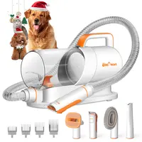 PAWING Pet Grooming Kit with Vacuum, All-in-1 Professional Deshedding Tools for Dogs & Cats - Low Noise Dogs Vacuum Cleaner with 2L Large Capacity Dust Cup for Shedding Pet Hair