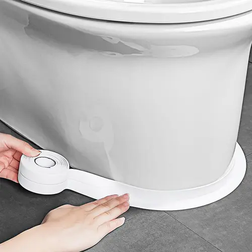 16.4FT x 1.5IN Self-Adhesive Caulk Tape, Airtight Edge Sealing Strip Tape for Bathroom & Kitchen Countertop, Waterproof Extensive Sealing Hardware Sealer