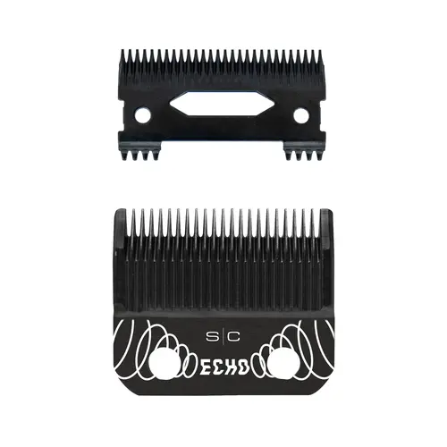 StyleCraft Replacement ECHO Fixed DLC Hair Clipper Blade with DLC Deep Tooth Cutter Set for Enhanced Cutting Performance