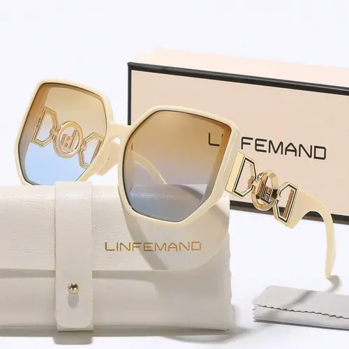 Women's Oversized Fashion Glasses, Square Eyewear with Decorative Lenses, Summer Accessory, Perfect Holiday Gift for Her