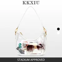 KKXIU Shoulder Bag for Women Cute Hobo Purses and  Underarm Purse Clear Crossbody Purses for Women Concerts Stadium Approved Work Beach