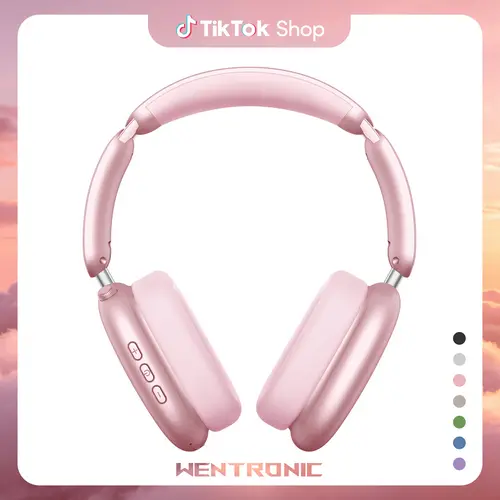 WENTRONIC Y02 Hybrid Waterproof Over-Ear Wireless Noise Cancelling Headphones - Active Noise Cancellation, 60H Playtime, Hi-Res Audio, 3.5mm Compatible, Foldable, Soft Earpads, Built-in Mic, Hands-Free Calls, Multi-Connectivity, Mobile PC Compatible