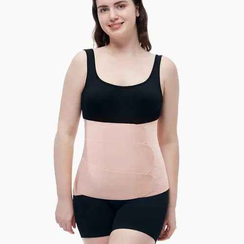 Momcozy Ergowrap Postpartum Belly Band for Natural and C-Section Recovery, Abdominal Binder with 3D Abdomen Lifting & Ergonomic Back Support, Seamless Belly Wrap Shapewear for Post Surgery Recovery, RB001 Standard, Postpartum Supplies