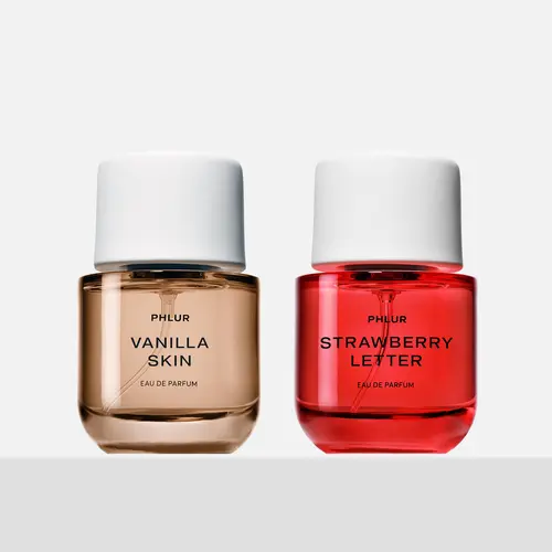 PHLUR Vanilla Skin & Strawberry Letter Eau de Parfum Duo - Full Size Perfume Set (2 x 50mL)