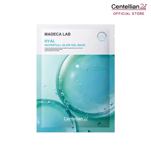 [Centellian24] Madeca Lab Hyal Waterfull Glow Plumping Mask - Korean Skincare Hydrating Moisturizer Sheet Mask, Intense Hydration, Radiance Boost, Dewy Skin, Skin Repair, Glowup (1 pc), All Skin Types