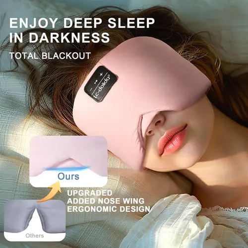 Ice Silk Sleep Mask with Bluetooth 5.4 Sleep Headphones,Ultra-Soft Baby-Comfort Fabric,Dual-Sided Design,Ultra-Thin Stereo Speakers, Ergonomic Eye Fit,Breathable,Light-Blocking,Adjustable for Side Sleepers,Travel,SummerWins,DealsForYouDays,Father's Day Sl