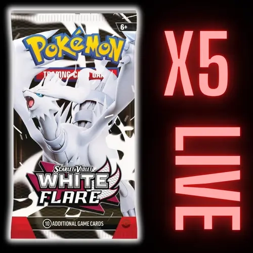 White Flare Booster Pack x 5 (LIVE)