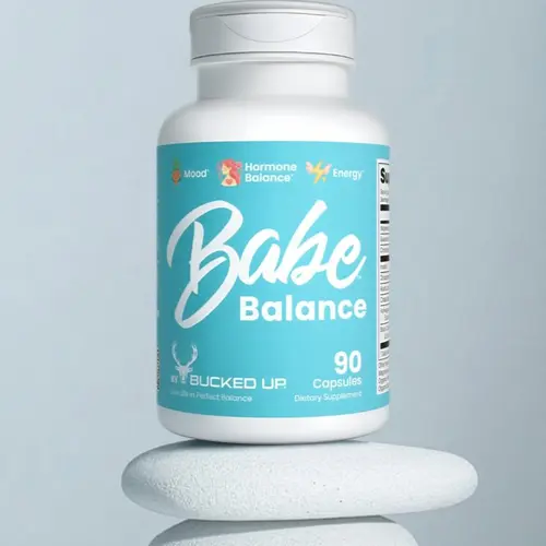 Bucked Up Babe Balance - Natural Mood & Hormone Support Supplement with Magnesium, Selenium, & Chaste Berry Extract - 90 Capsules