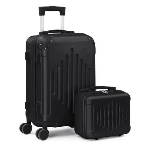 UBESGOO Modern 2-Piece Hard Shell Carry On Luggage Set - 12in+20in, TSA Lock, Lightweight ABS, Universal Wheels, Adjustable Handle, Airport-Friendly, Easy Maneuverability, for Travel & Business