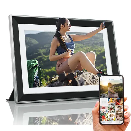 CAMKORY Upgraded 10-Inch WiFi Digital Photo Frame, 16GB Smart Electronic Picture Frame with HD IPS Touch Screen, Auto-Rotate Slideshow, Real-Time APP Upload, Easy Setup, WiFi Sync, Home Decor & Christmas/Birthday Gift, Mothers Day Gifts Ideas