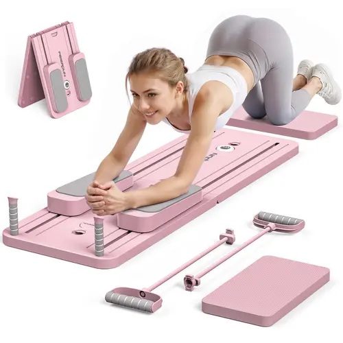 FED Fitness Feierdun Series PB1 Pilates Board - Foldable Pilates System, Home Gym Equipment, Multifunctional Abdominal Muscle Core Trainer, Abs Workout Machine, 300LBS Capacity Balance Training Gear for At-Home Use【live only】, Fitness Ab Machine, Core Exe