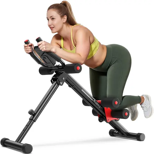 FLYBIRD Series AW1 Adjustable Multifunctional Foldable Ab Trainer - Core Workout Equipment, Abdominal Exercise Equipment, Fitness Ab Machine, Tighten Hip At-Home Gym Gear for Beginners【live only】, Unisex