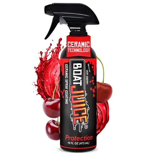Boat Juice Ceramic Coating Spray - 16oz 2-in-1 Vehicle Care, Mirror Gloss, Protective Coat, UV Shield, Very Cherry Scent