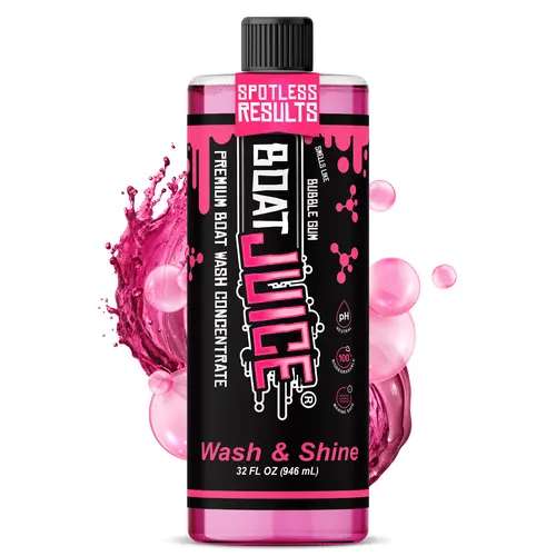 Boat Juice Wash & Shine - Boat Wash Soap Concentrate for Superior Clean and Shine - Bubble Gum Scent - 32oz