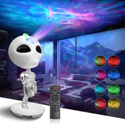 KEXU Alien Galaxy Projector - 3D Novelty Lighting, Colorful LED Decorative Mood Lighting with Dimmable Effects, Timer, Remote, Sleep Aids for Kids’ Room Decor (Christmas, Birthdays)