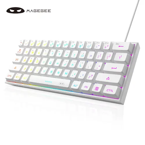 MageGee Mini 60% Gaming Keyboard, RGB Backlit 61 Key Ultra-Compact Keyboard, TS91 Ergonomic Waterproof Mechanical Feeling Office Computer Keyboard for PC, MAC, PS4, Xbox ONE Gamer,back to school,back to school haul