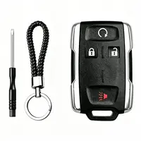 WOAOW 4-Button Keyless Entry Remote Key Fob Shell Replacement - Fulfilled by TikTok 3-Day Fast Shipping - Fits Chevy Silverado/Colorado, GMC Sierra 1500/2500/3500 HD/Canyon (2014-2021) | OEM Part M3N-32337100