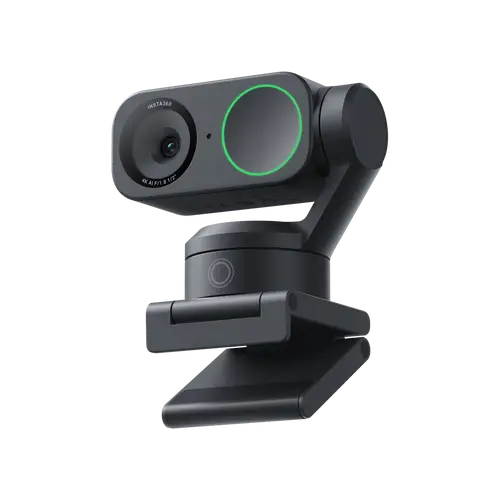 Insta360 Link 2 PTZ 4K PC Camera Webcam, 1/2" Sensor, AI Tracking, HDR, AI Noise-Canceling Mic, Gesture Control, PC Accessories, Gaming Setup Accessories for Mac Streaming, Video Calls, Works with Zoom, Teams, Twitch & More