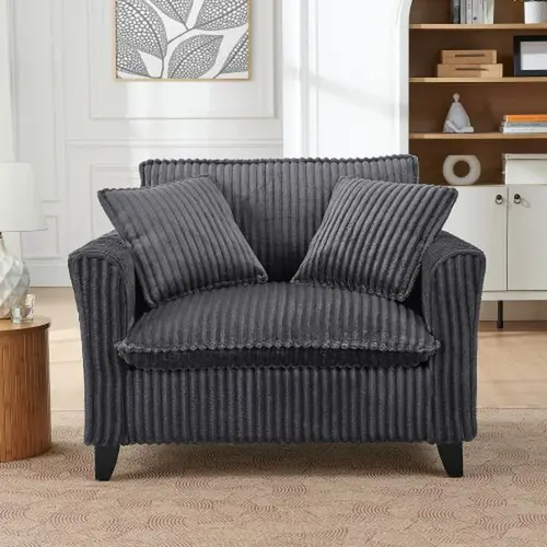 Plush Velvet Upholstered Accent Arm Chair - Soft Upholstered Seat, Lumbar Support, Cozy Leisure Guest Chair for Small Spaces, Home Office, Upholstered Chair, Cozy Leisure Chair