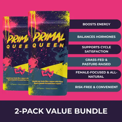 Primal Queen Beef Organ Superfood Refill | 60 Day Supply (2-pack), Supplement for Women