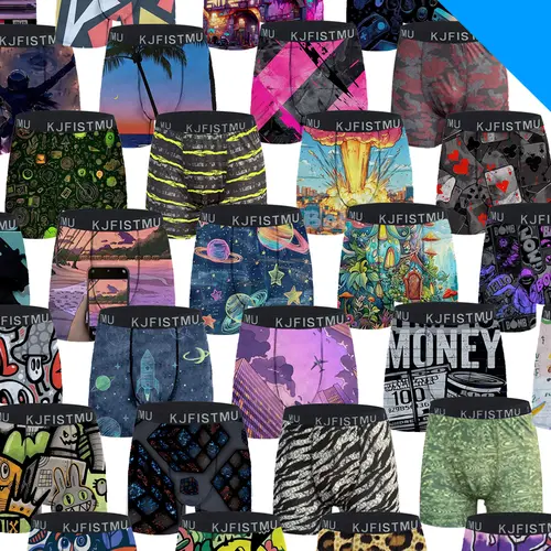 KJFISTMU Breathable Boxer Briefs 4pcs Men's Athletic Boxers Quick-Dry Polyester Sports Underwear with Elastane Shrink Resistant Lightweight for Training & Casual Wear Mixed Color Operator
