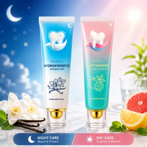 10% Hydroxyapatite Niacinamide Fluoride-Free Toothpaste for Adults - Oral Care Mint, Anti-Bacterial, Teeth Whitening, Citrus Breath Freshening, Enamel Repair, Gum Health, Sensitivity Soothe, Deep Clean Daily Oral Hygiene Essential