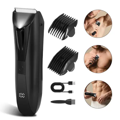 Manscape Groin & Body Hair Trimmer for Men, Electric Intimate Pubic Trimmer Shaver, Manscape Kit with Ceramic Blade Head,Waterproof Wet/Dry Shaver, Cordless Hair Trimmer, Cordless Rechargeable Trimmer, Body Hair Trimming
