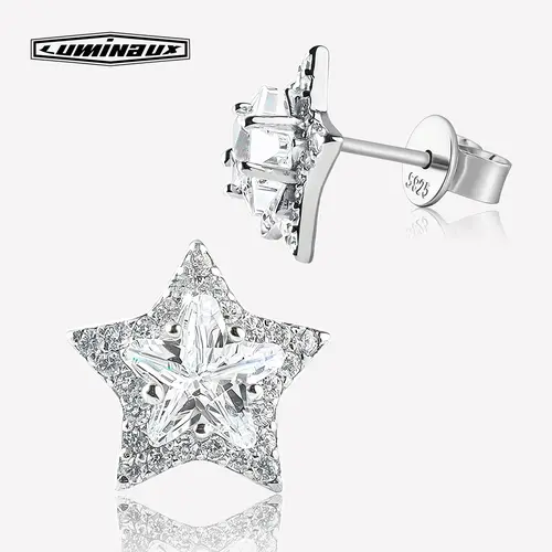 S925 Sterling Silver Star-Shaped Stud Earrings Fashion Ear Jewelry, Ideal Gift for Birthdays, Daily Wear, Special Events, Jewelry Box, Unisex, Any Occasion Shining Earrings