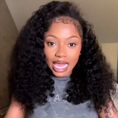 【3 In 1 Half Wig】Kinky Curly Half Wig Human Hair Burmese Curly V Part Burmese Curly Wig Human Hair Beginner Friendly Kinky Curly Wig Human Hair 180 Density