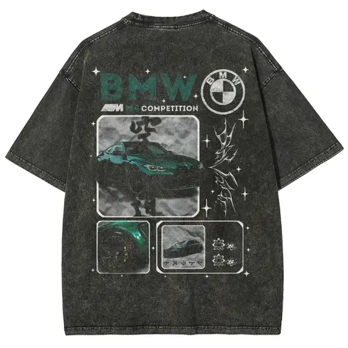 M4 Competition Unisex Fit Washed B M W T-Shirt Soft Oversized Fit, good graphic tees, graphic t-shirts,  Streetwear graphic tee, Vintage style, Racing Style, Race Day, Car Meet, Gift for Boyfriend, Men's gifts,back to school,back to school shopping