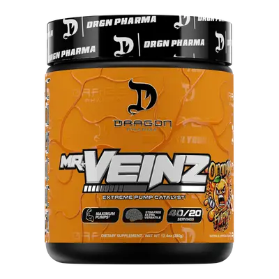 Dragon Pharma Mr.Veinz Pre Workout Powder - 40 Servings for Maximum Muscle Pumps and Endurance Bypass Supplement Dietary