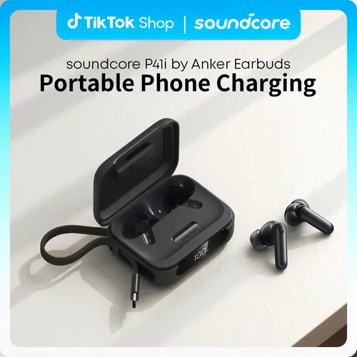 soundcore P41i by Anker, Adaptive Noise Cancelling Earbuds with Portable Phone Charger and Built-In Lightning Adapter, 12H Playtime, 192H with Case, 6-Mic AI Clear Calls, IPX5 #tiktokshopsummersale,back to school,back to school haul