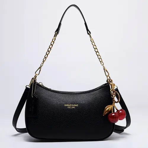 Women's Solid Color PU Leather Classic Shoulder Bag, Adjustable Strap Office Crossbody Bag, Fashionable Durable Design for Daily Use, Casual Fashion Bag, Pu Tote Satchel