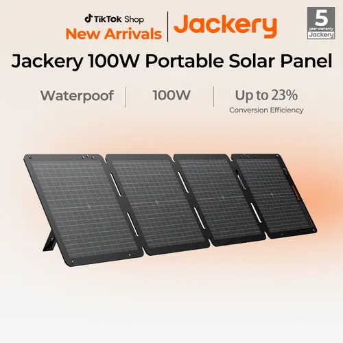 Jackery SolarSaga 100air Solar Panel - Foldable Portable Charger for Explorer Power Stations (240/300/500/1000/1500) with USB Outputs, Ideal for RVs & Outdoor Camping