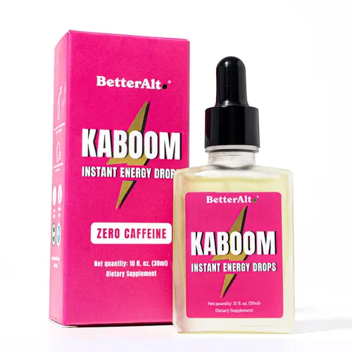 BetterAlt KABOOM | Instant Energy Drops | MCT Oil & Mint Oil Blend | 100% Natural | No Caffeine | Safe & Effective | 60 Servings
