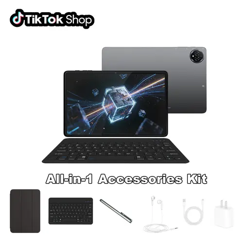 【Summer Wins】2026 Android tablet 10.1" IPS Android 16 Tablet bundle package 16GB RAM 128GB ROM Octa Core 6000mAh Battery Bluetooth with Keyboard Case Stylus Earphones Type-C Cable Adapter Charging Rear Streaming tablets ,For Mother's Day Gift