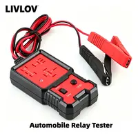Car Automotive Circuit Tester, Car Relay Tester, Portable Battery Diagnostic Checker Tool, Professional Car Voltage Tester, Vehicle Diagnostic Tool, OBD Scanner, Red, with LED Indicator, Tools And Gadgets, Work Tools