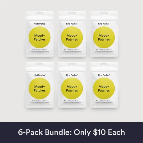 6 Packs of Kind Patches Mood+ Patches, Supports Dopamine and Serotonin Production, Mood Support, Vegan, 6 Months Supply