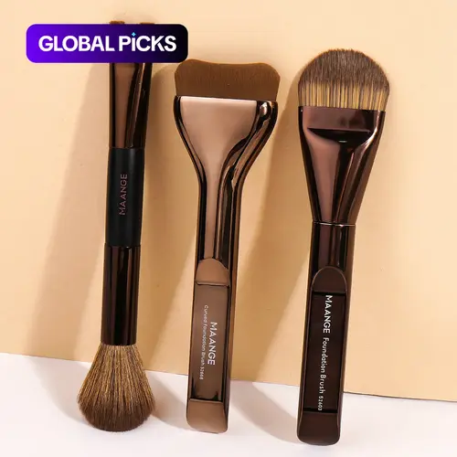 MAANGE Makeup Brush Set, Multifunctional Makeup Brushes, Face Makeup Brush, 3/5 Counts Flat Tongue, Powder and Nose Contour Brushes, Tools for Foundation Blending and Powder Application, Beauty Kit, Makeup Brushes