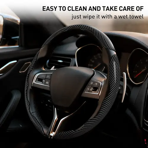15-inch Universal Fit Grip Steering Wheel Cover - Non-slip Protector, Car Interior Accessories, Decor Gadget, Men’s Gift, Racing Essential, Car Interior Kit