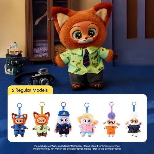 Disney Zootopia Series Unisex Stuffed Toy Mystery Pack - Vinyl Collectible Blind Pack, Random Animal Figures, Themed Display Item, Gift Exchange Set