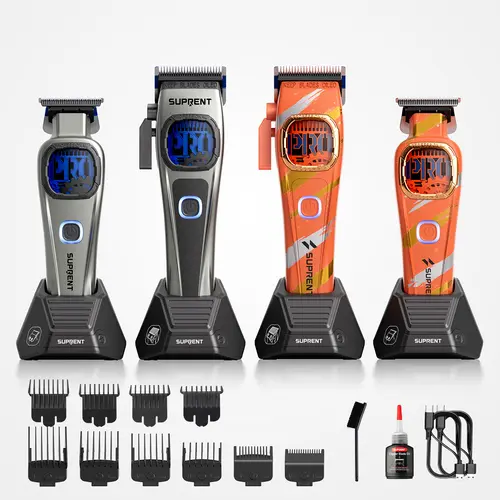 Suprent Barber Clipper-8500 RPM Motor Thermally Stable Ceramic Blade- Cordless Hair Trimmer Set for Barbers with Charging Base - Premium Hair Clipper Kit - Gift for Men summerwins