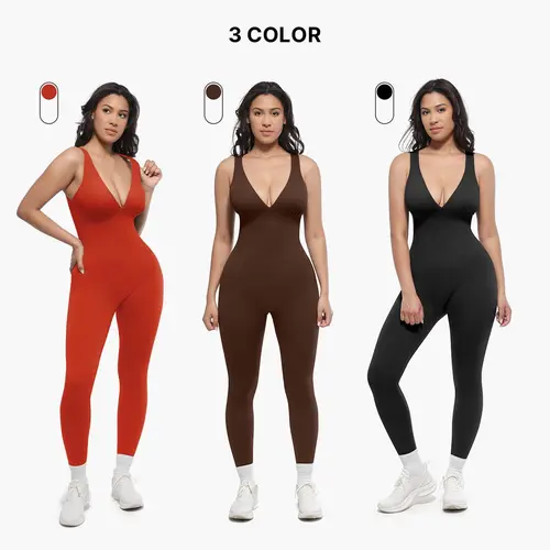 Shapellx Deep V Shapewear with Chest Support Breathable High-Waisted Tummy Control Jumpsuit Sales