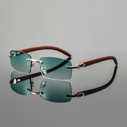Men's Rimless Sunglasses, Durable & Stylish Design, for Daily Wear, Accessory for Modern Men