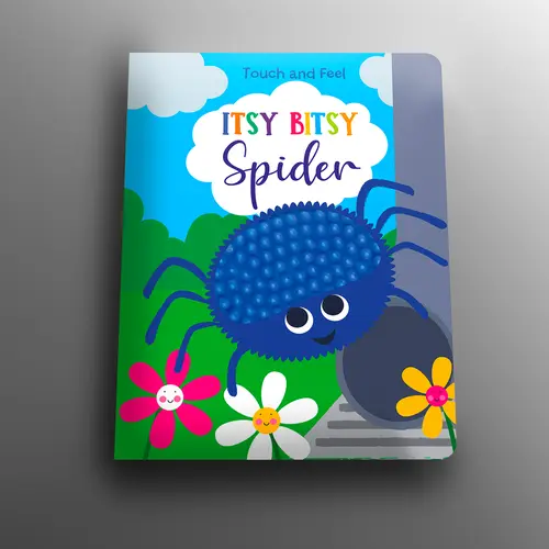 Itsy Bitsy Spider English Touch-and-Feel Board Book - Fun, Engaging Early Learning Book for Toddlers, Safe Play with Sensory Textures, Shapes, Interactive Elements, Colorful Illustrations, Young Readers’ Learning While They Play Gifts