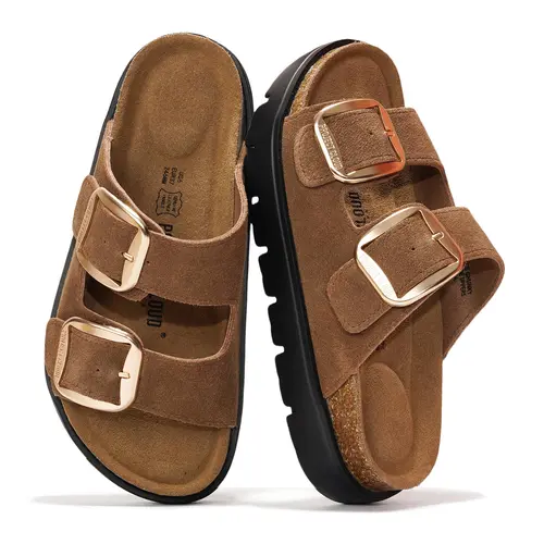 Project Cloud Women's | Genuine Leather Platform ndals | ojectPlush | Non-Slip - Greece Chunky