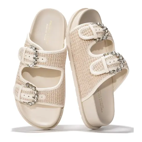 Project Cloud Women's Genuine Leather Slide Sandals | Casual Summer Walking Footwear | Plush Soft Insole | Lightweight Non-Slip – Sharl